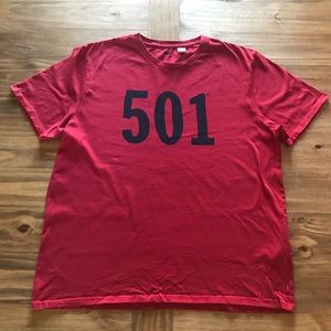 Red Levi’s “501” T-Shirt, Sz XXL
